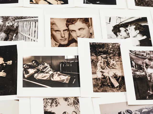 artwork from the exhibition loving, photographs of men in love 1850s to 1950s curated by brendan mccleary