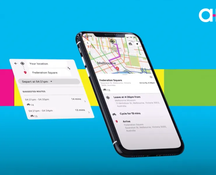 Illustration of a smartphone demonstrating the arevo app.