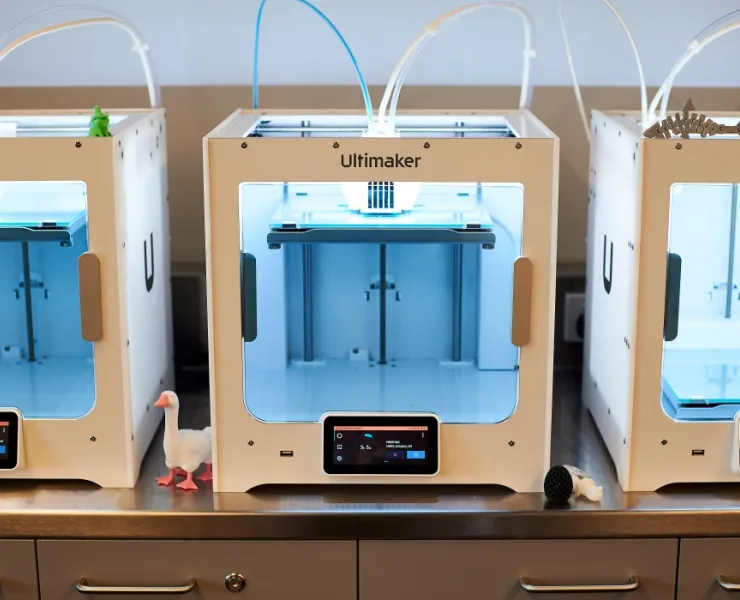 Row of makerspace machines