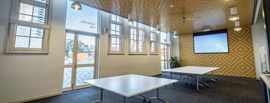 Inside the Boyd Assembly Hall